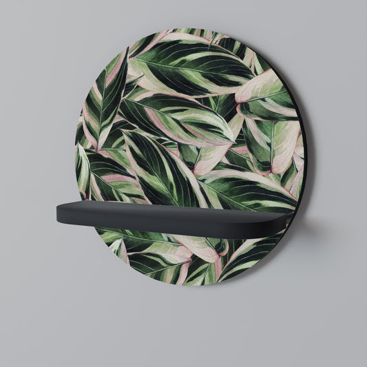 EERIE STROMANTHE Round Art Shelf In Black Finish