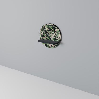 EERIE STROMANTHE Round Art Shelf In Black Finish