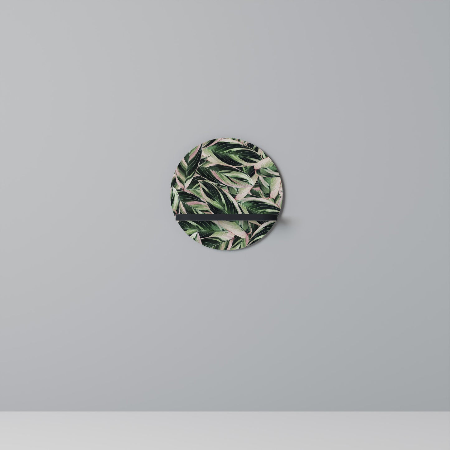 EERIE STROMANTHE Round Art Shelf In Black Finish