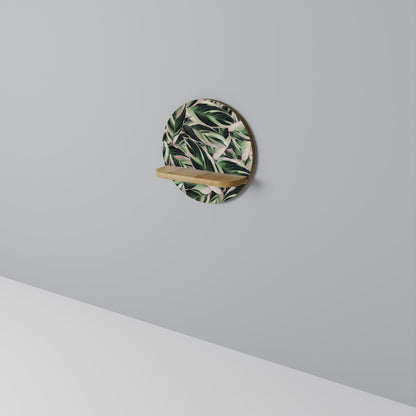 EERIE STROMANTHE Mensola Rotonda Decorativa in Effetto Rovere