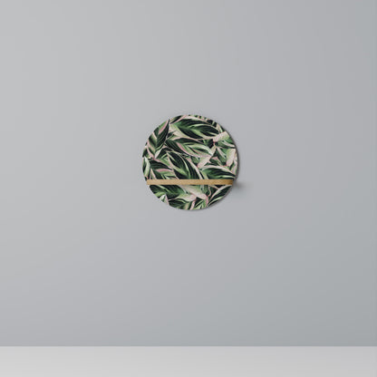 EERIE STROMANTHE Mensola Rotonda Decorativa in Effetto Rovere