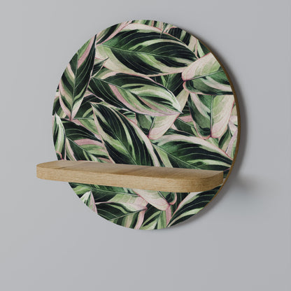 EERIE STROMANTHE Mensola Rotonda Decorativa in Effetto Rovere