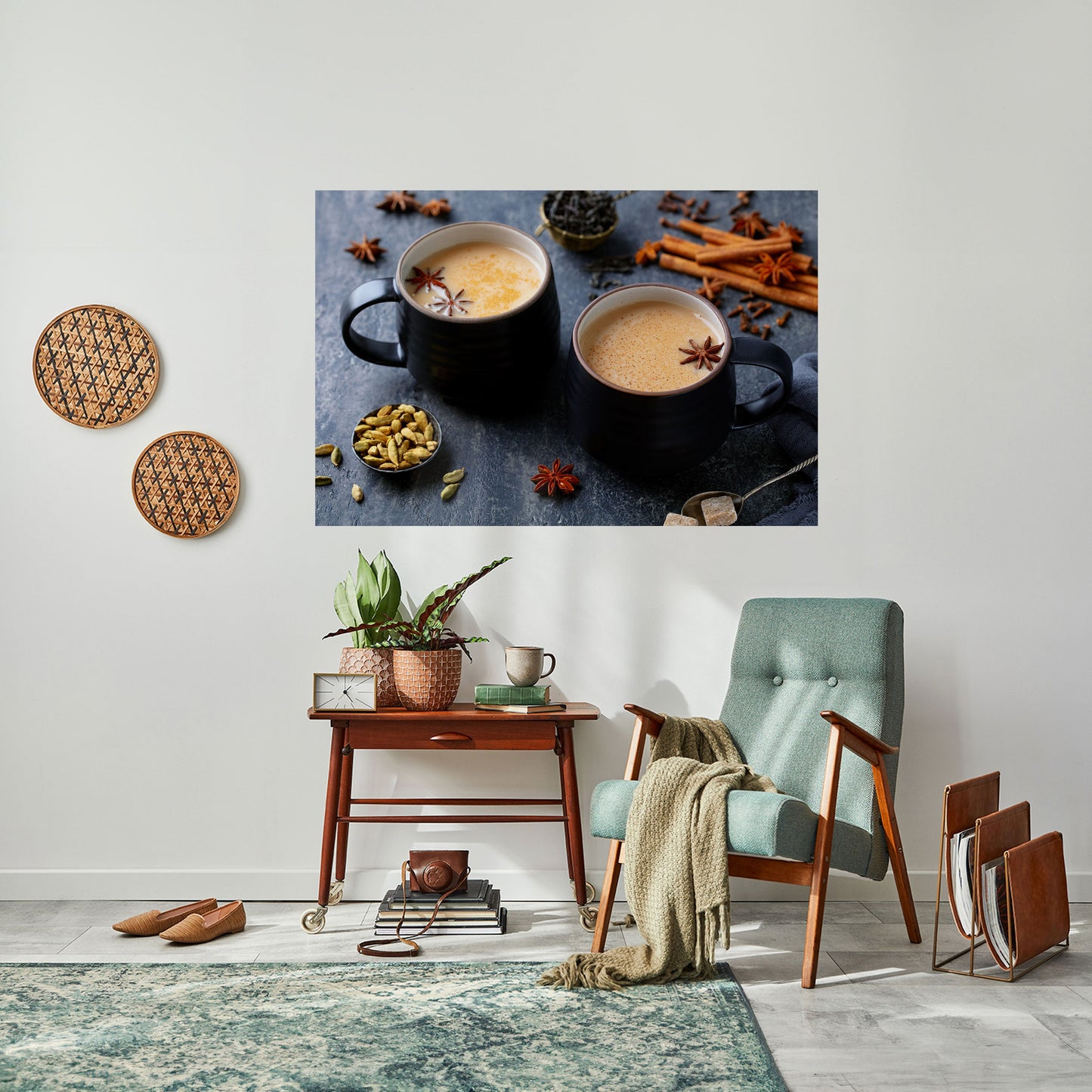 WARMTH IN A CUP Peel and Stick Horizontal Poster