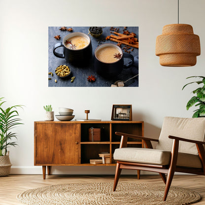 WARMTH IN A CUP Peel and Stick Horizontal Poster
