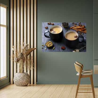 WARMTH IN A CUP Peel and Stick Horizontal Poster