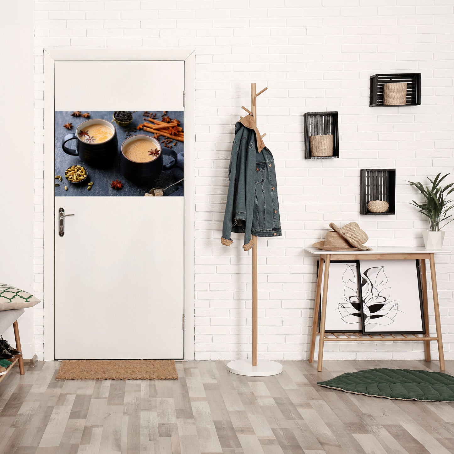 WARMTH IN A CUP Peel and Stick Horizontal Poster