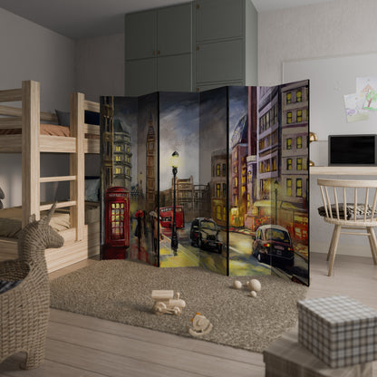 LE VIBRAZIONI SENZA TEMPO DI LONDRA: divisorio decorativo a 6 pannelli