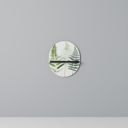 FERN MAJESTY Oval Art Shelf In Black Finish