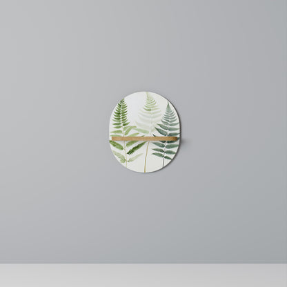 FERN MAJESTY Mensola Ovale Decorativa in Effetto Rovere