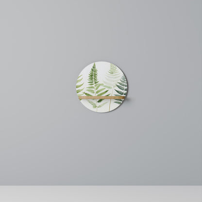 FERN MAJESTY Mensola Rotonda Decorativa in Effetto Rovere