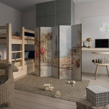 PARISIAN DAYDREAM Decorative 5-Panel Room Divider