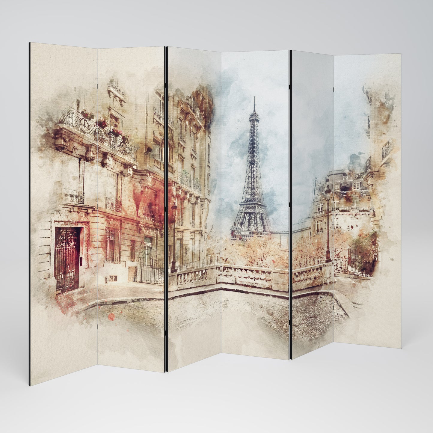 PARISIAN DAYDREAM - Divisorio decorativo per ambienti a 6 pannelli