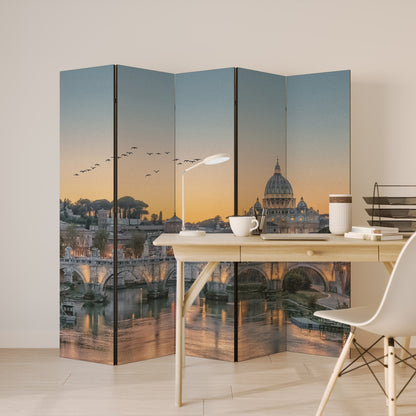 REFLECTIONS OF ROME Decorative 5-Panel Room Divider