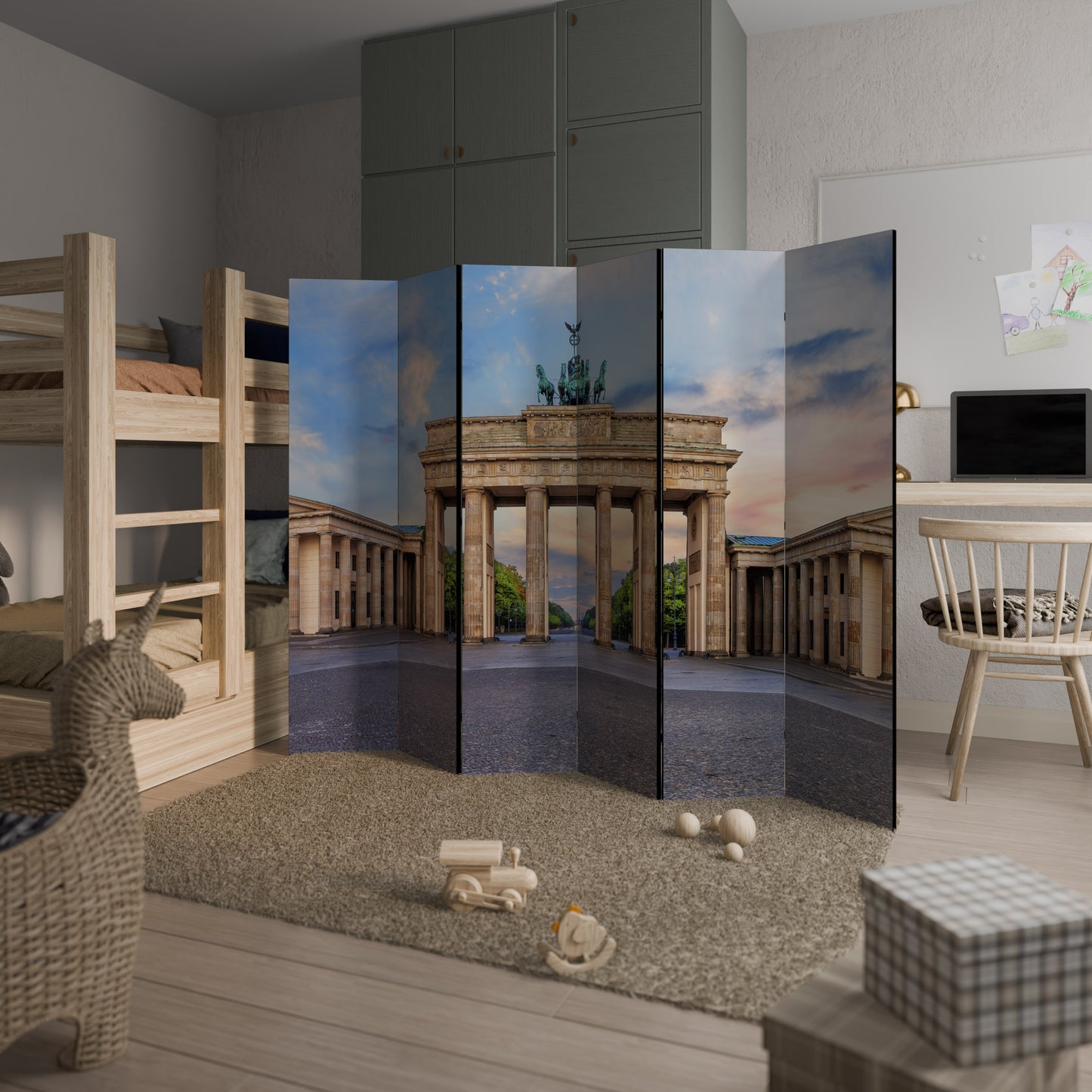 PILLARS OF MEMORY Divisorio decorativo per ambienti a 6 pannelli