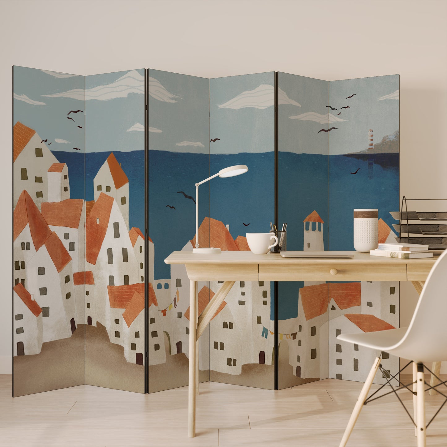 COASTLAND VILLAGE Divisorio decorativo per ambienti a 6 pannelli