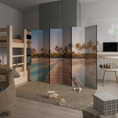 SUNSET SANDSCAPE JOURNEY - Divisorio decorativo per ambienti a 6 pannelli