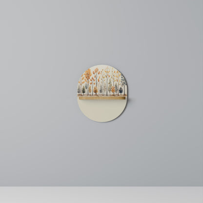 AUTUMN FOREST Mensola Ovale Decorativa in Effetto Rovere