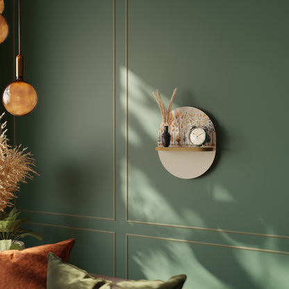 AUTUMN FOREST Mensola Ovale Decorativa in Effetto Rovere