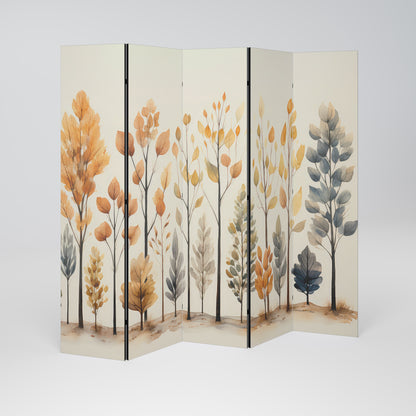 AUTUMN FOREST Decorative 5-Panel Room Divider