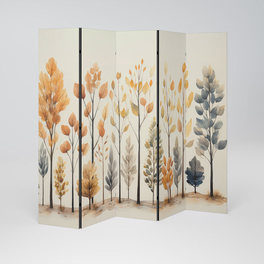 AUTUMN FOREST Decorative 5-Panel Room Divider