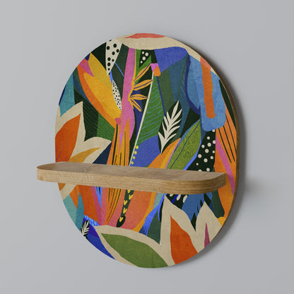 RAMPANT VEGETATION Mensola Ovale Decorativa in Effetto Rovere