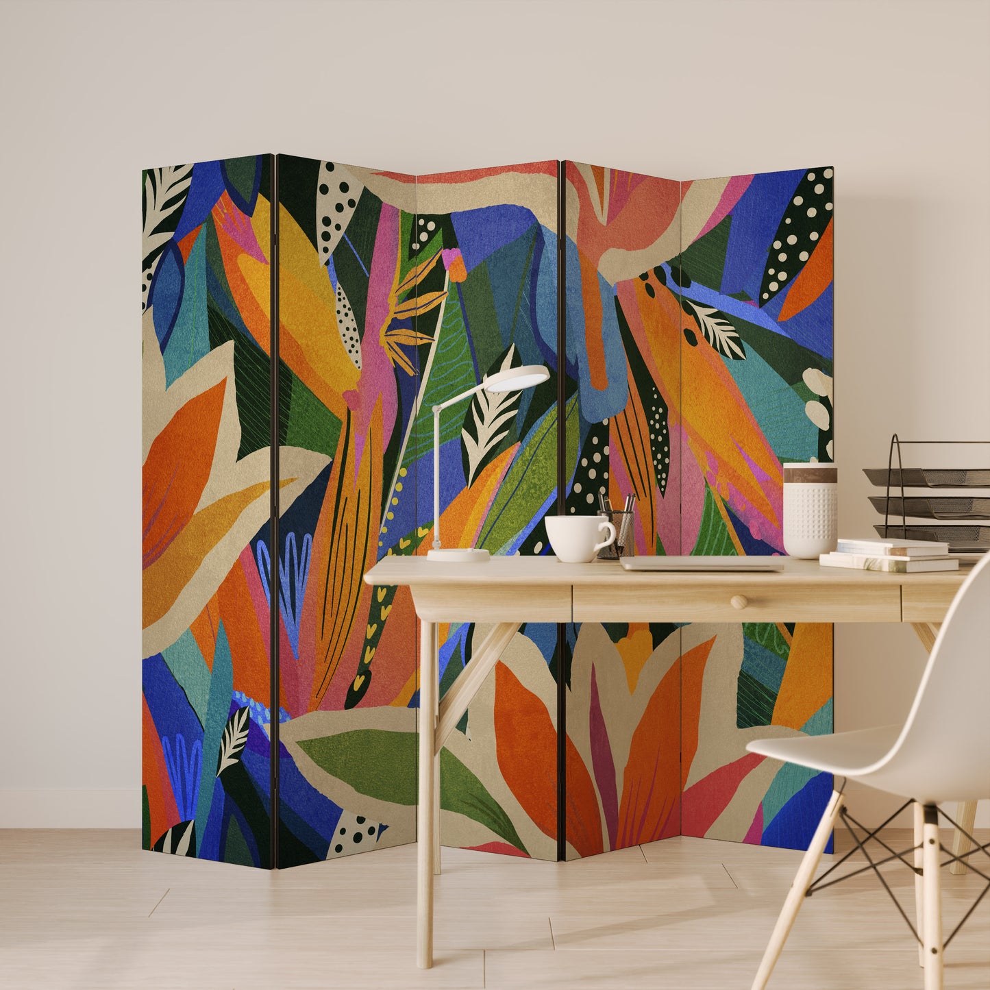 RAMPANT VEGETATION Decorative 5-Panel Room Divider