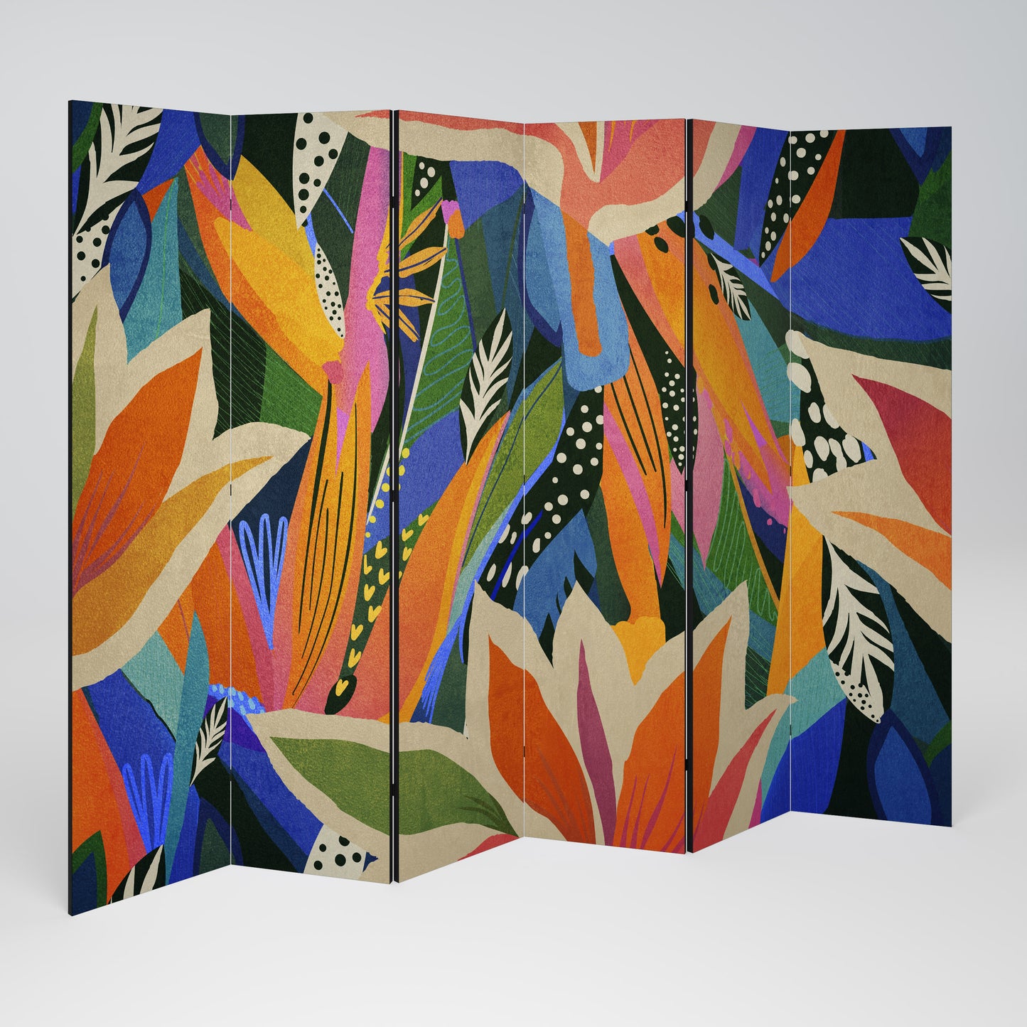 RAMPANT VEGETATION Divisorio decorativo per ambienti a 6 pannelli