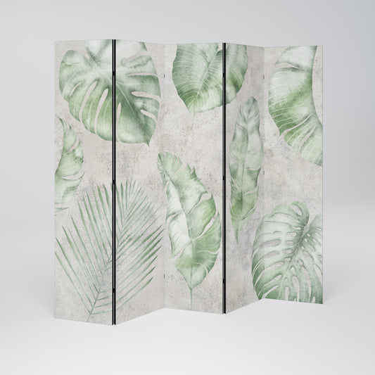 LUSH LEAF WHISPERS Decorative 5-Panel Room Divider