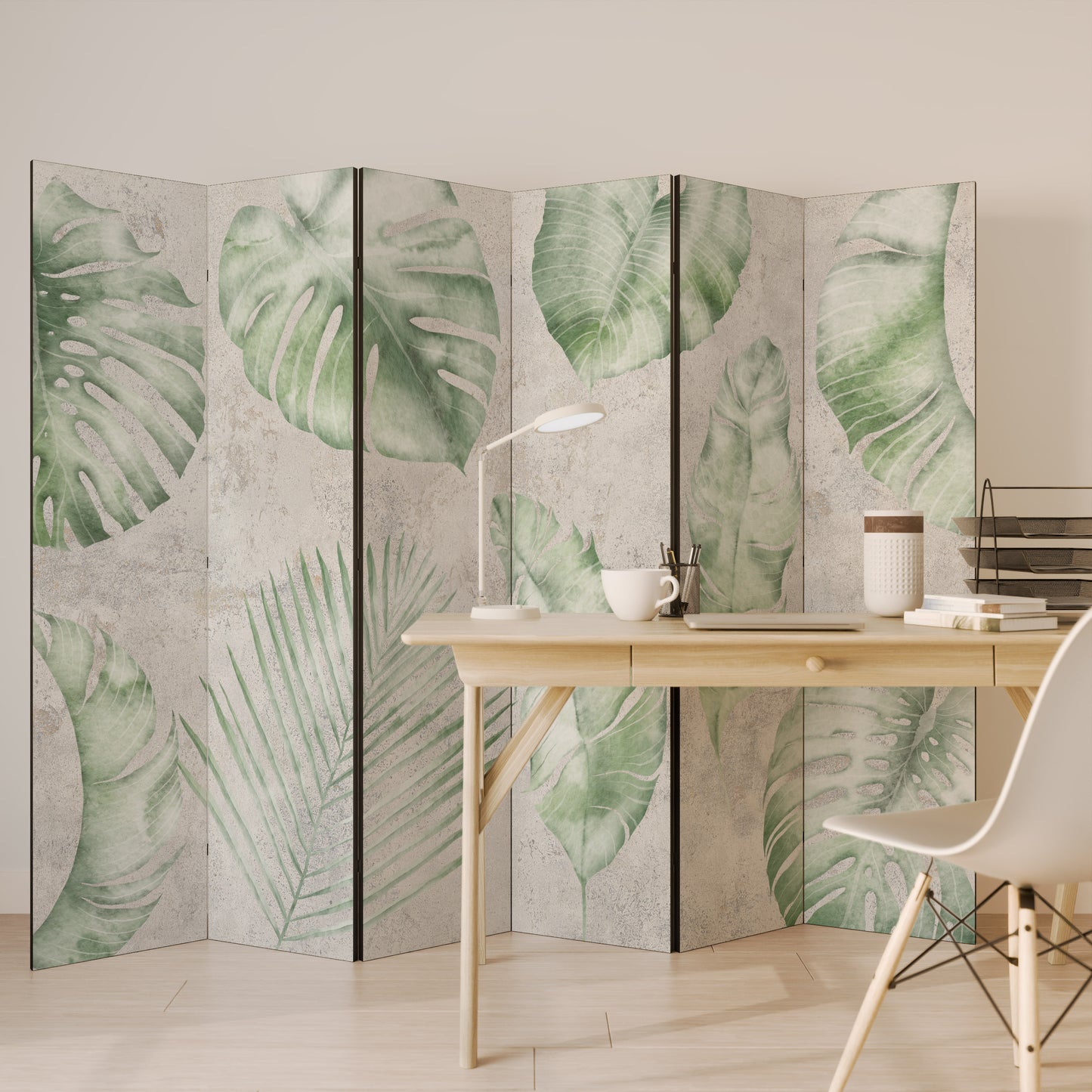 LUSH LEAF WHISPERS Divisorio decorativo per ambienti a 6 pannelli