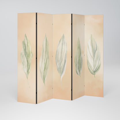 LEAFY HARMONY Decorative 5-Panel Room Divider