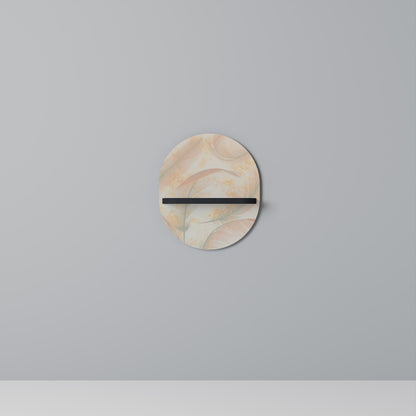 AURA OF LIGHT Oval Art Shelf In Black Finish