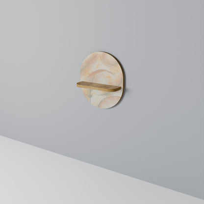 AURA OF LIGHT Mensola Ovale Decorativa in Effetto Rovere