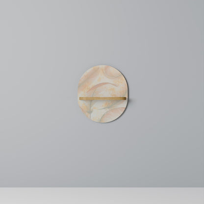 AURA OF LIGHT Mensola Ovale Decorativa in Effetto Rovere