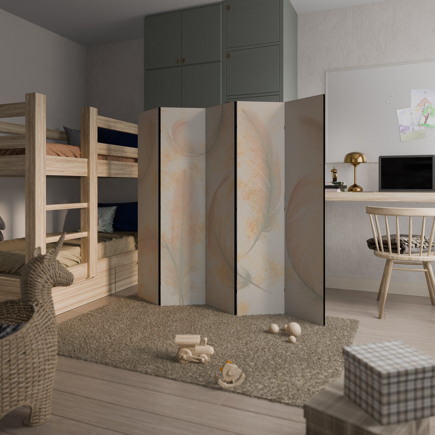 AURA OF LIGHT Decorative 5-Panel Room Divider