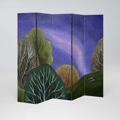 STARLIT VIBE Decorative 5-Panel Room Divider