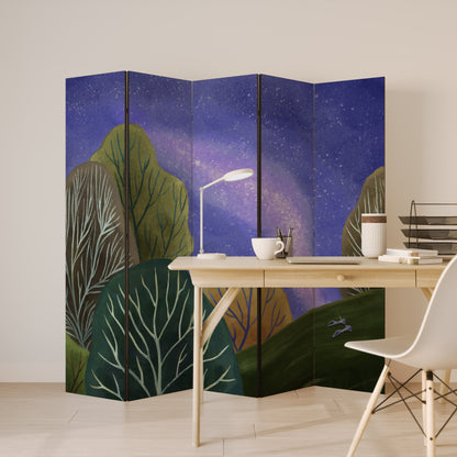 STARLIT VIBE Decorative 5-Panel Room Divider