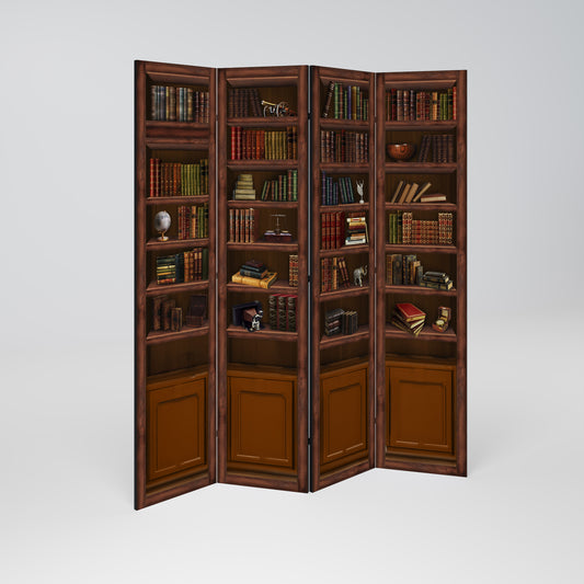 WISDOM IN WOOD Decorative 4-Panel Room Divider