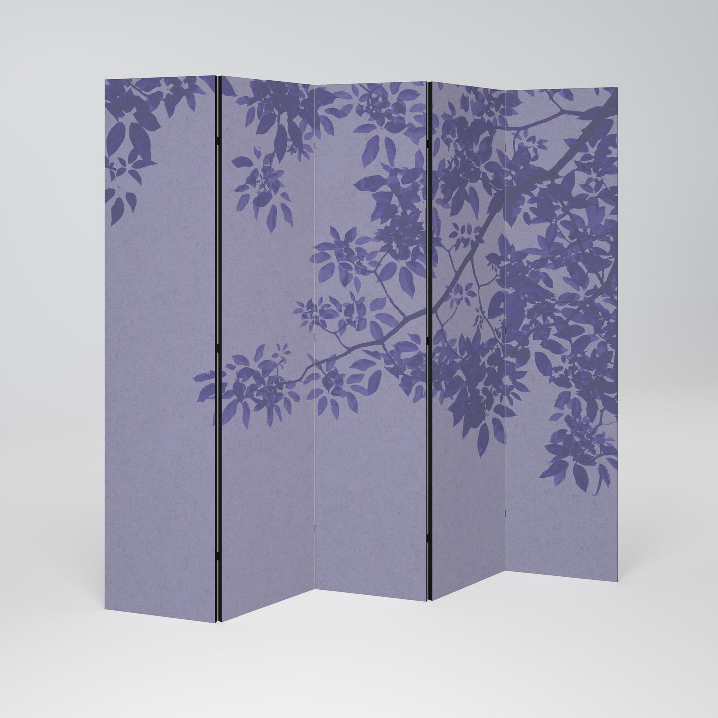 ELEGANT LEAFY VEIL Decorative 5-Panel Room Divider