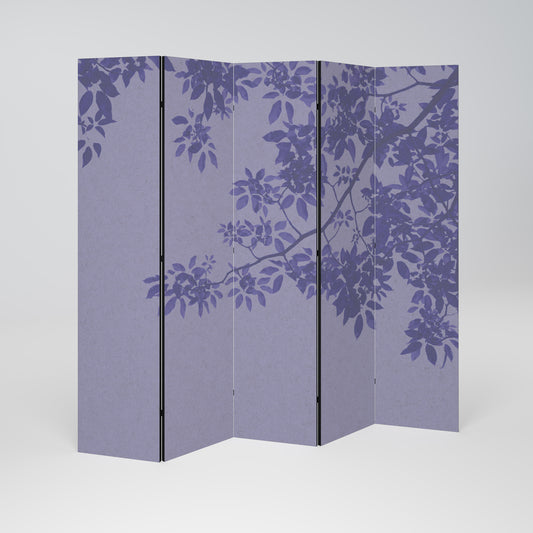 ELEGANT LEAFY VEIL Decorative 5-Panel Room Divider