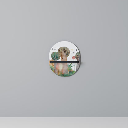 FLIGHT OVER Oval Art Shelf In Black Finish