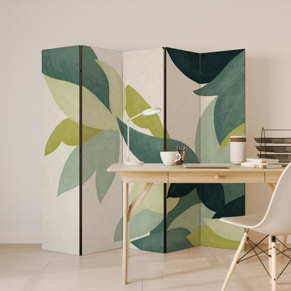 LEAFY VIBRATION Decorative 5-Panel Room Divider