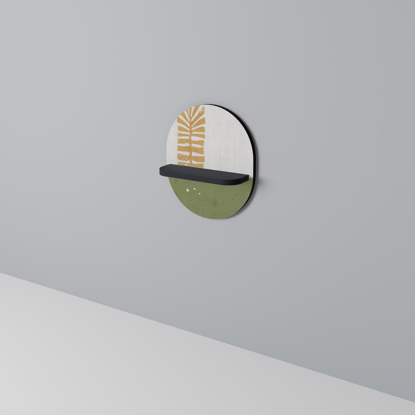 GREENERY WALK Mensola Ovale Decorativa con Finitura Nera