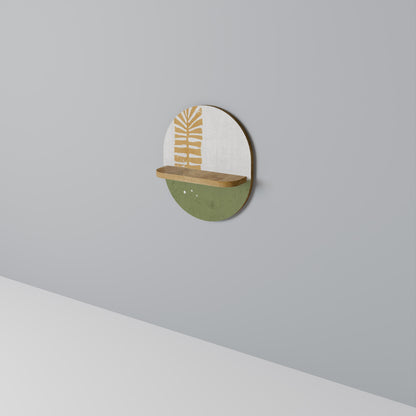 GREENERY WALK Mensola Ovale Decorativa in Effetto Rovere