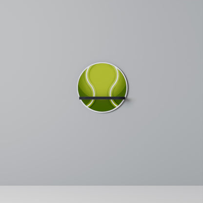 TENIS POINT Round Art Shelf In Black Finish