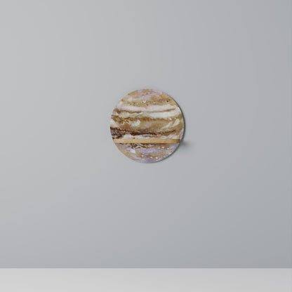 JUPITER WALK Mensola Rotonda Decorativa in Effetto Rovere