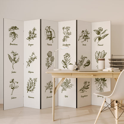HERBAL FINESSE - DE Divisorio decorativo per ambienti a 6 pannelli