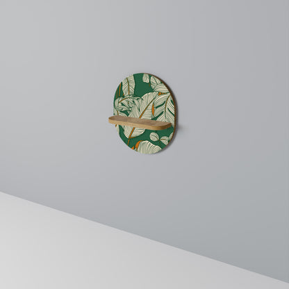 VERDANT PLEASURES Oval Art Shelf In Oak Effect