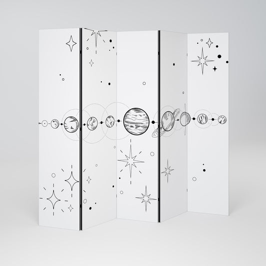 GALAXY OUTLINE Decorative 5-Panel Room Divider