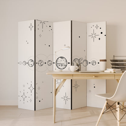 GALAXY OUTLINE Decorative 5-Panel Room Divider