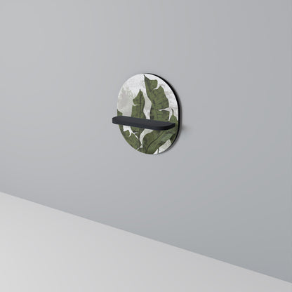 LEAF ECHO Mensola Ovale Decorativa con Finitura Nera